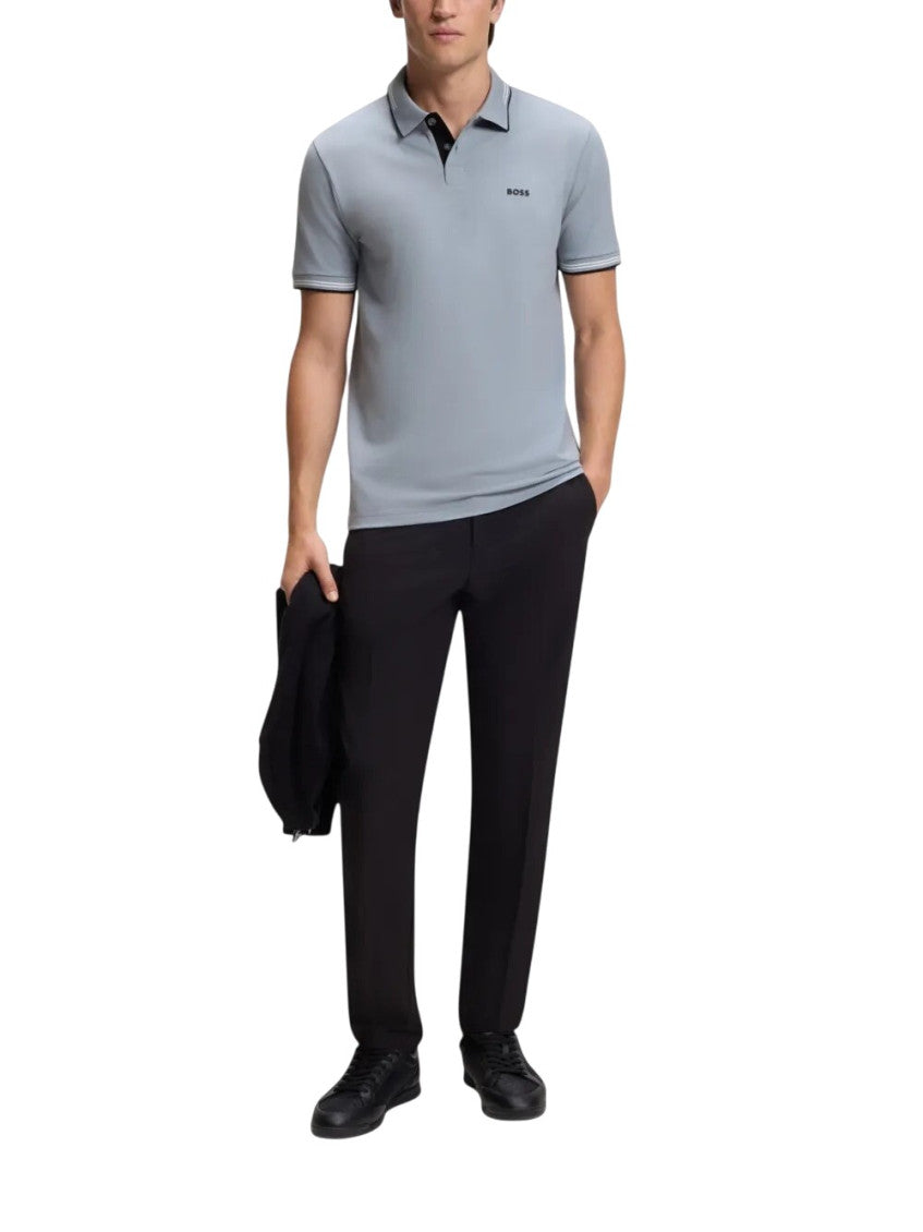 Grey Shirt Collar Polo 4