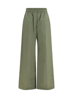 Green Relaxed Elasticated Pants 1