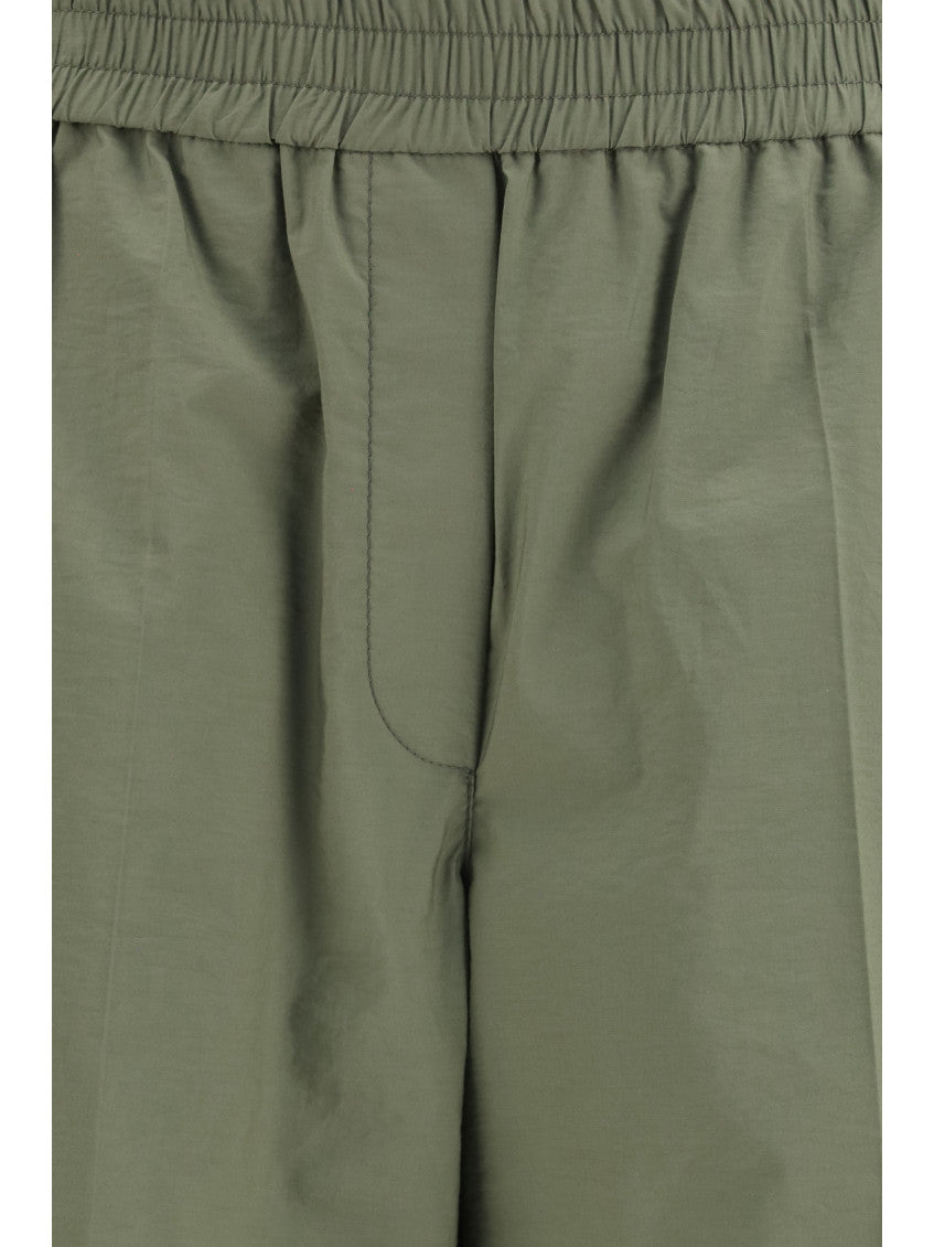 Green Relaxed Elasticated Pants 3