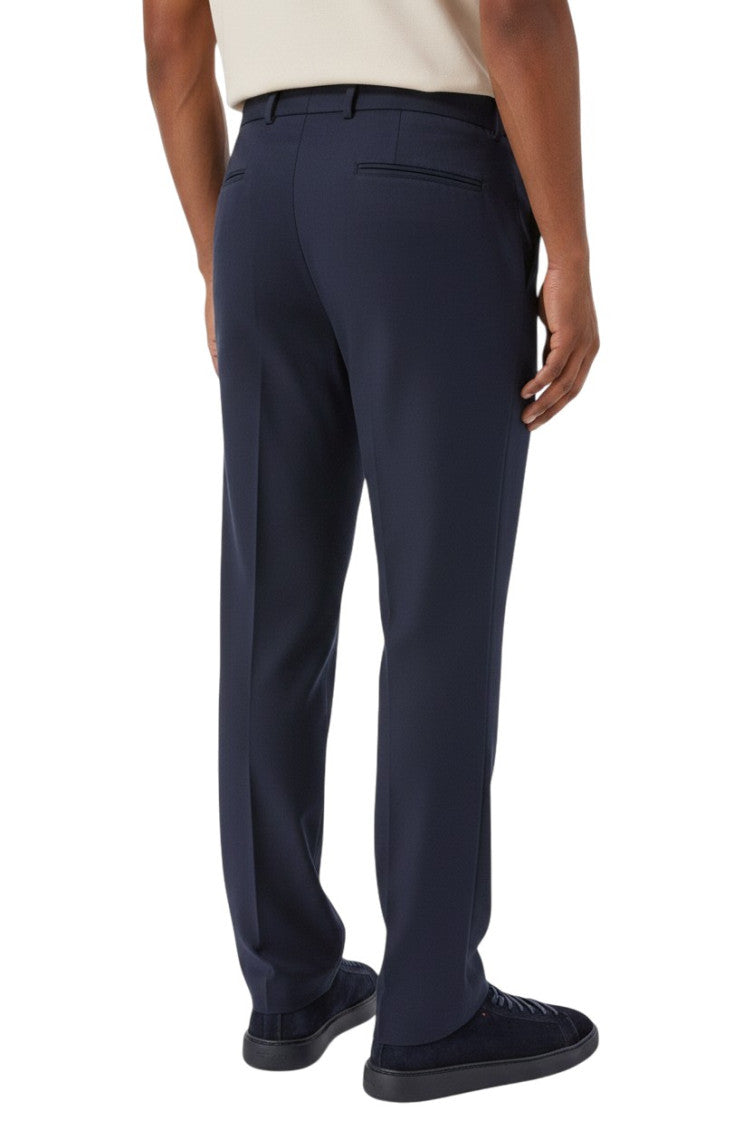 Navy Blue Buttoned Trousers 2