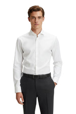 White Slim Solid Shirt 1