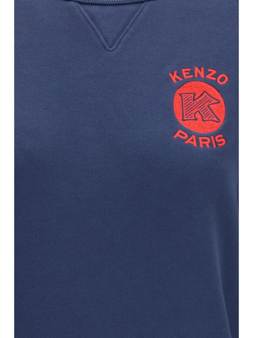 Blue Embroidered Crew Neck Sweatshirt 3