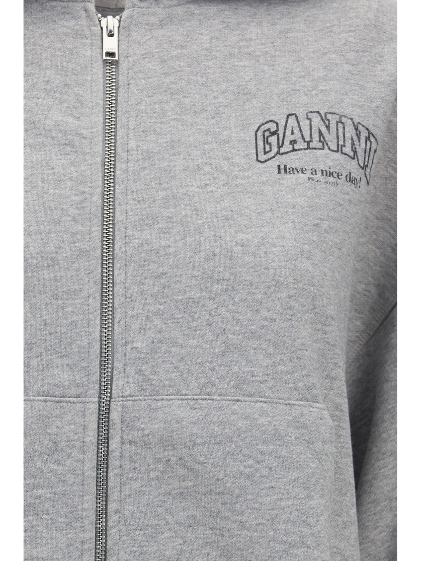 Grey Logo Hood Sweatshirt 3