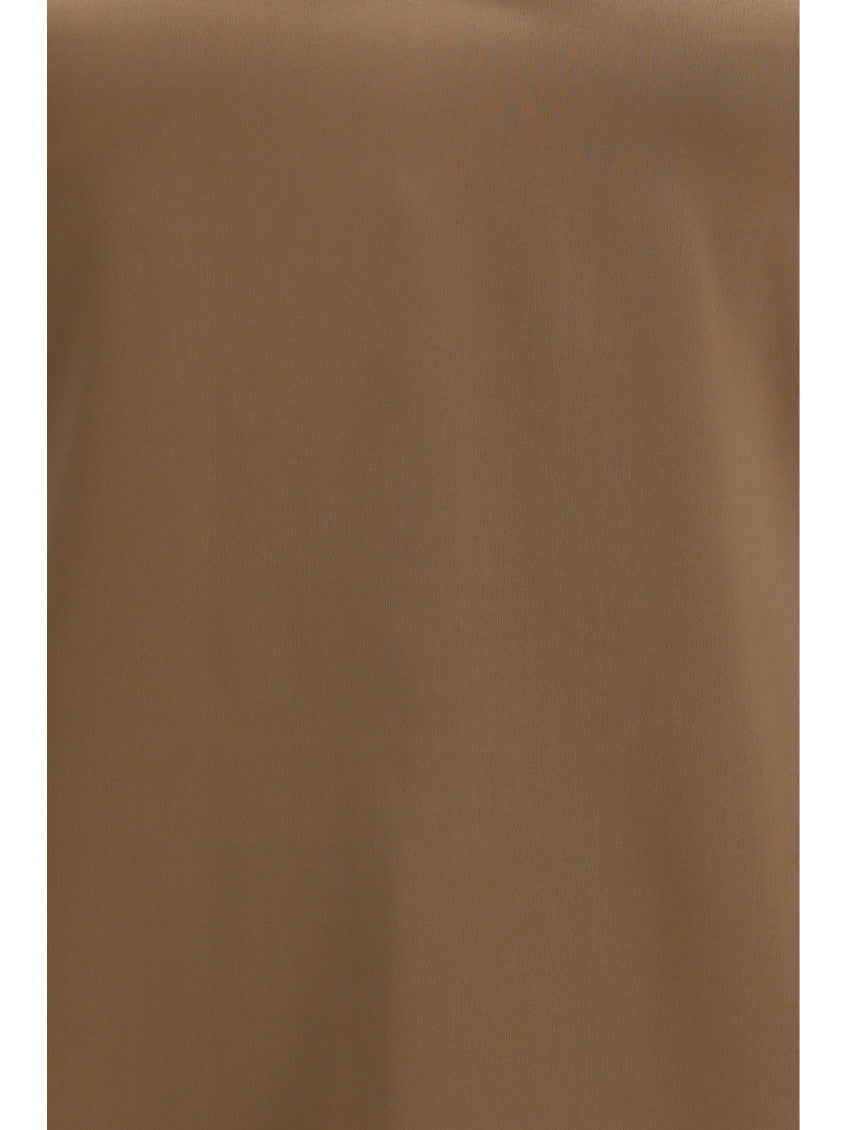 Brown Solid V Neck Top 3