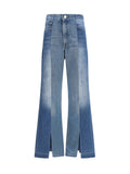 Light Blue Flared High Rise Jeans 1