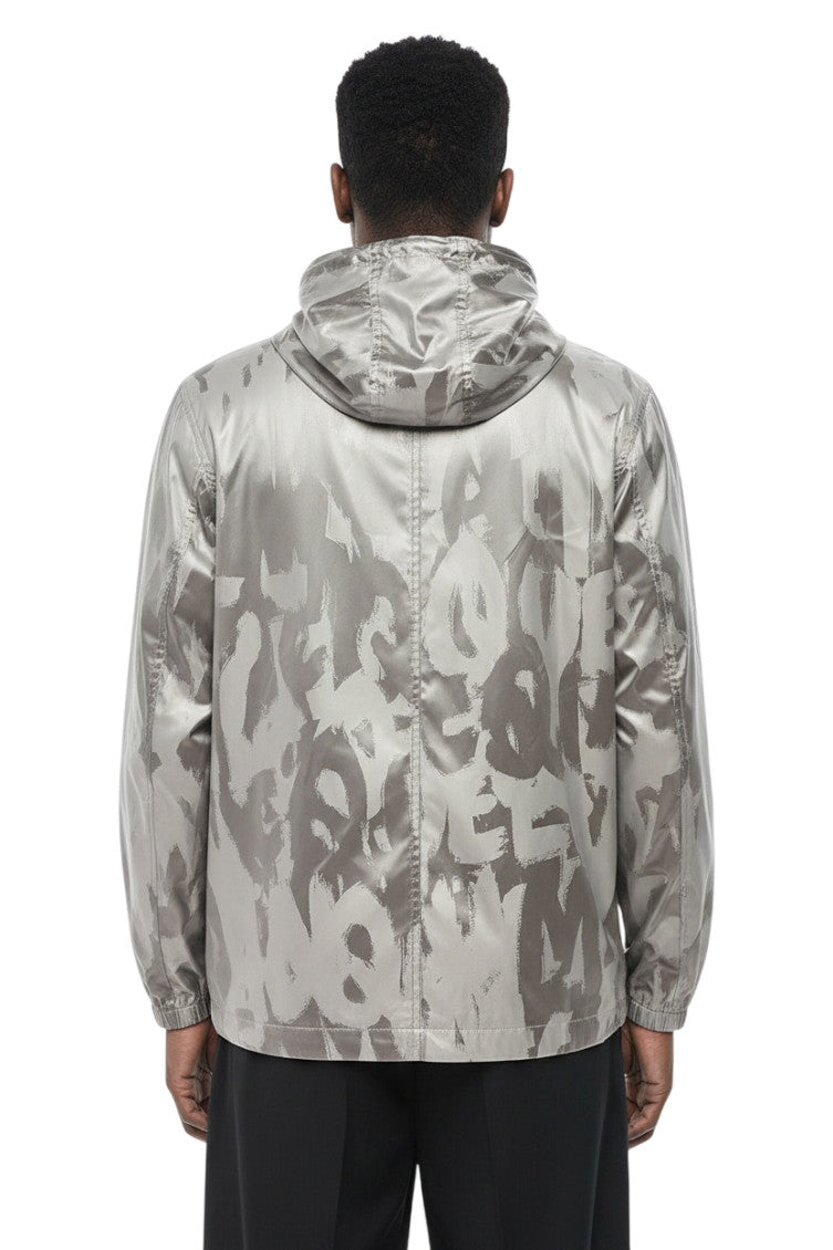 Grey Printed Regular Jacket 2