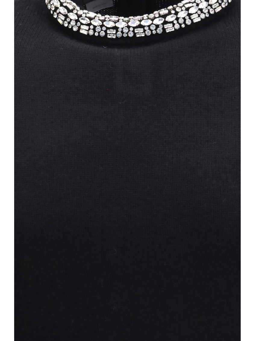Black Embellished Mock Collar Sweater 3