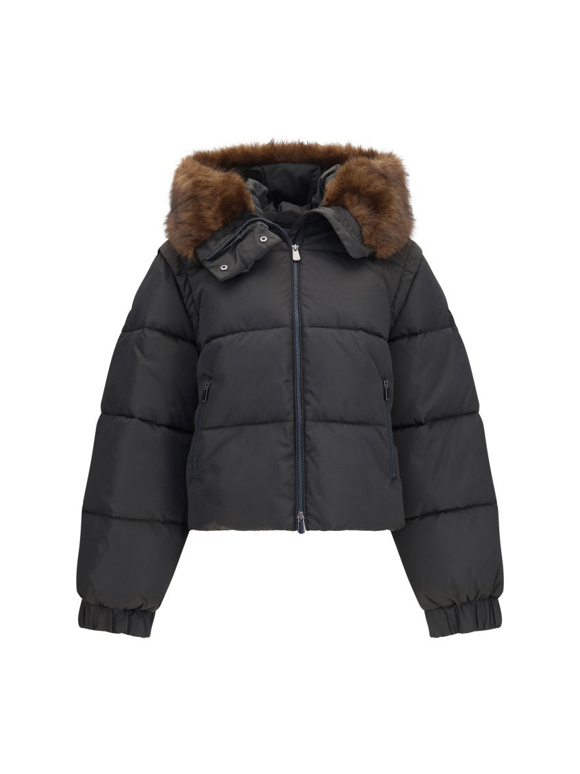 Black Solid Hood Jacket 1