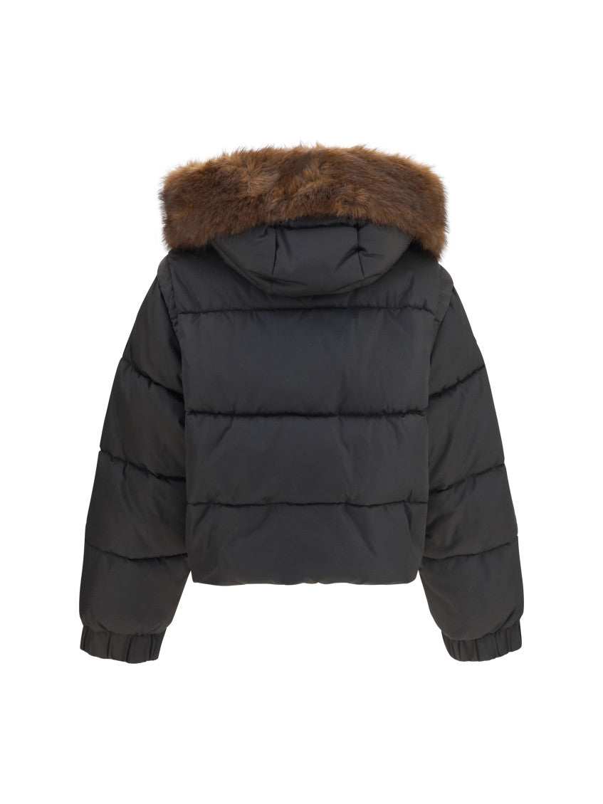 Black Solid Hood Jacket 2