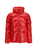 Red Quilted Mock Collar Jacket 1