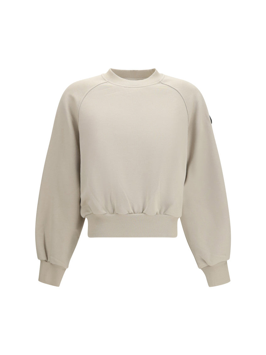 Beige Logo Crew Neck Sweatshirt 1