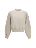 Beige Logo Crew Neck Sweatshirt 1