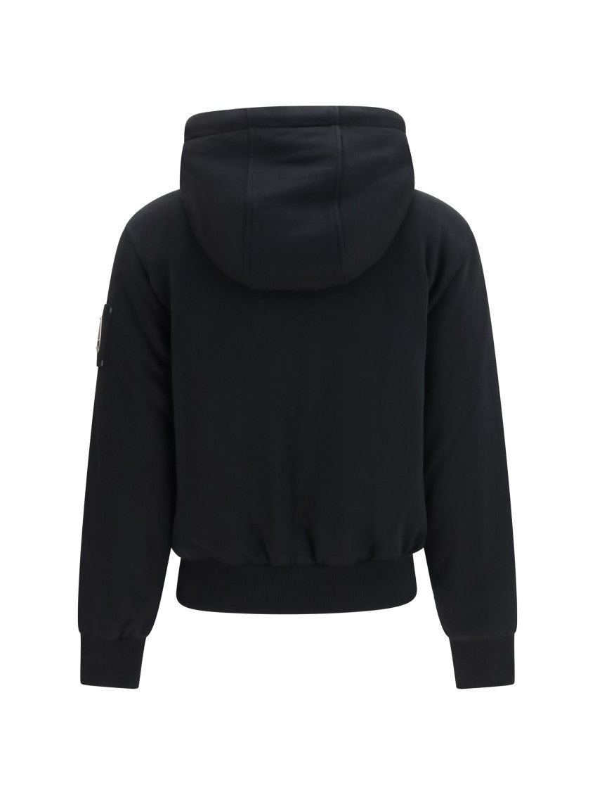 Black Solid Hood Sweatshirt 2