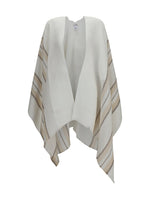 Beige Stripes V Neck Sweater 1