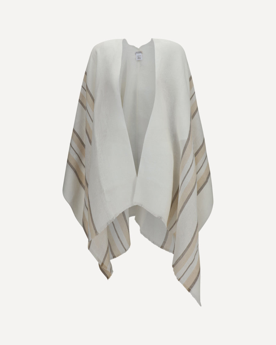 Beige Stripes V Neck Sweater 4