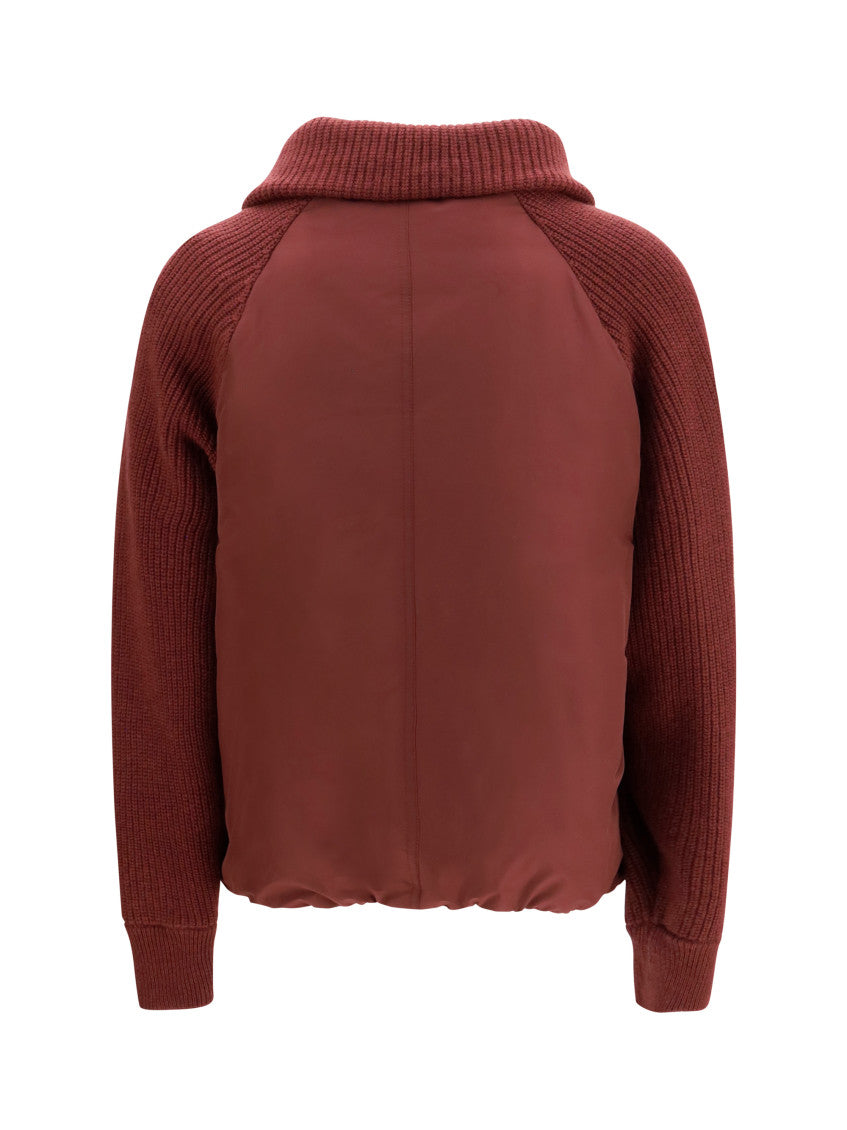 Maroon Solid Shirt Collar Jacket 2