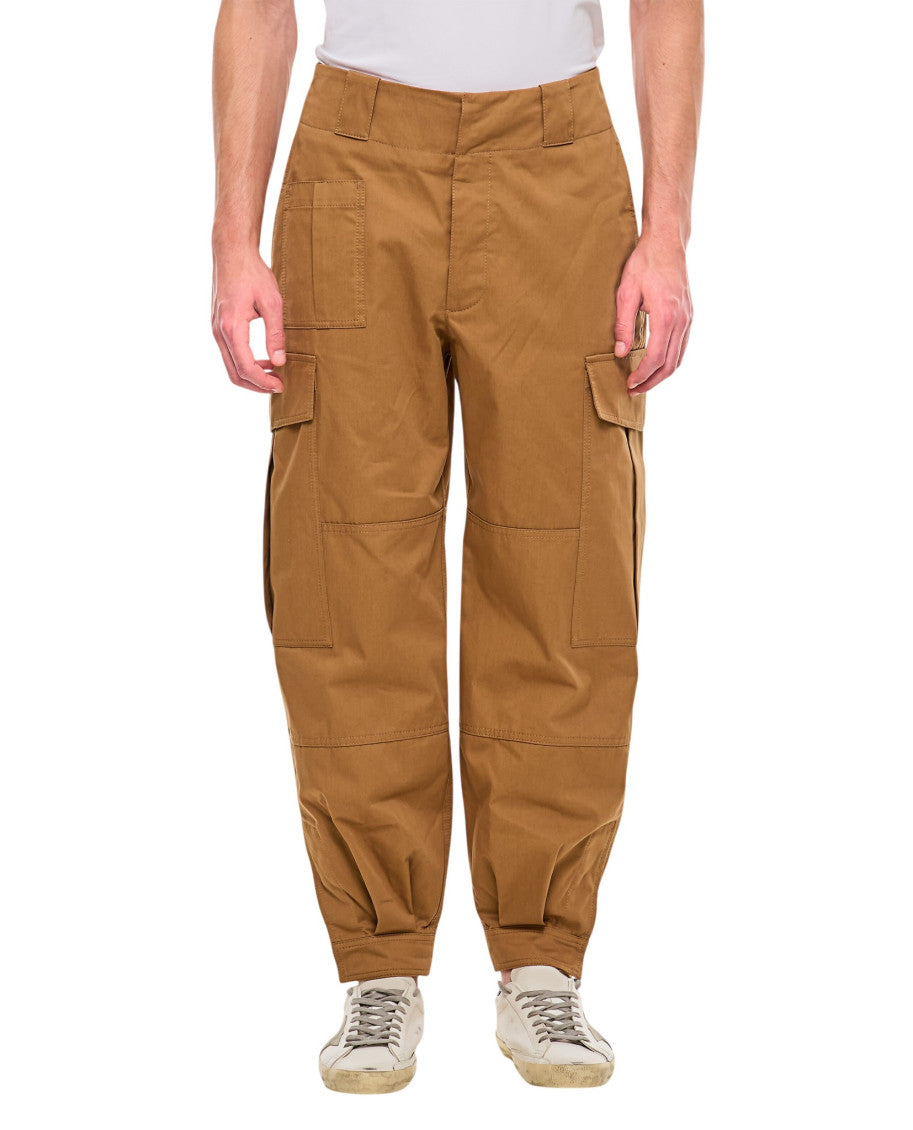 Brown Relaxed Cargo Trousers 1