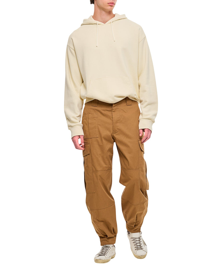 Brown Relaxed Cargo Trousers 3