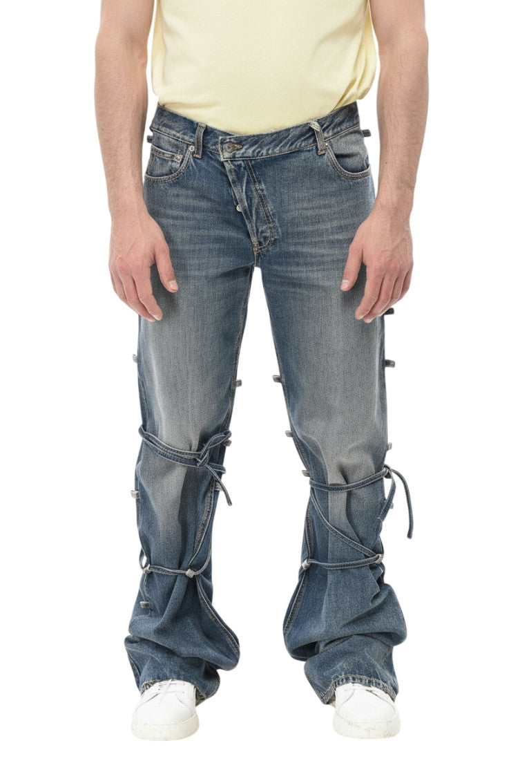 Blue Mid Rise Jeans 1