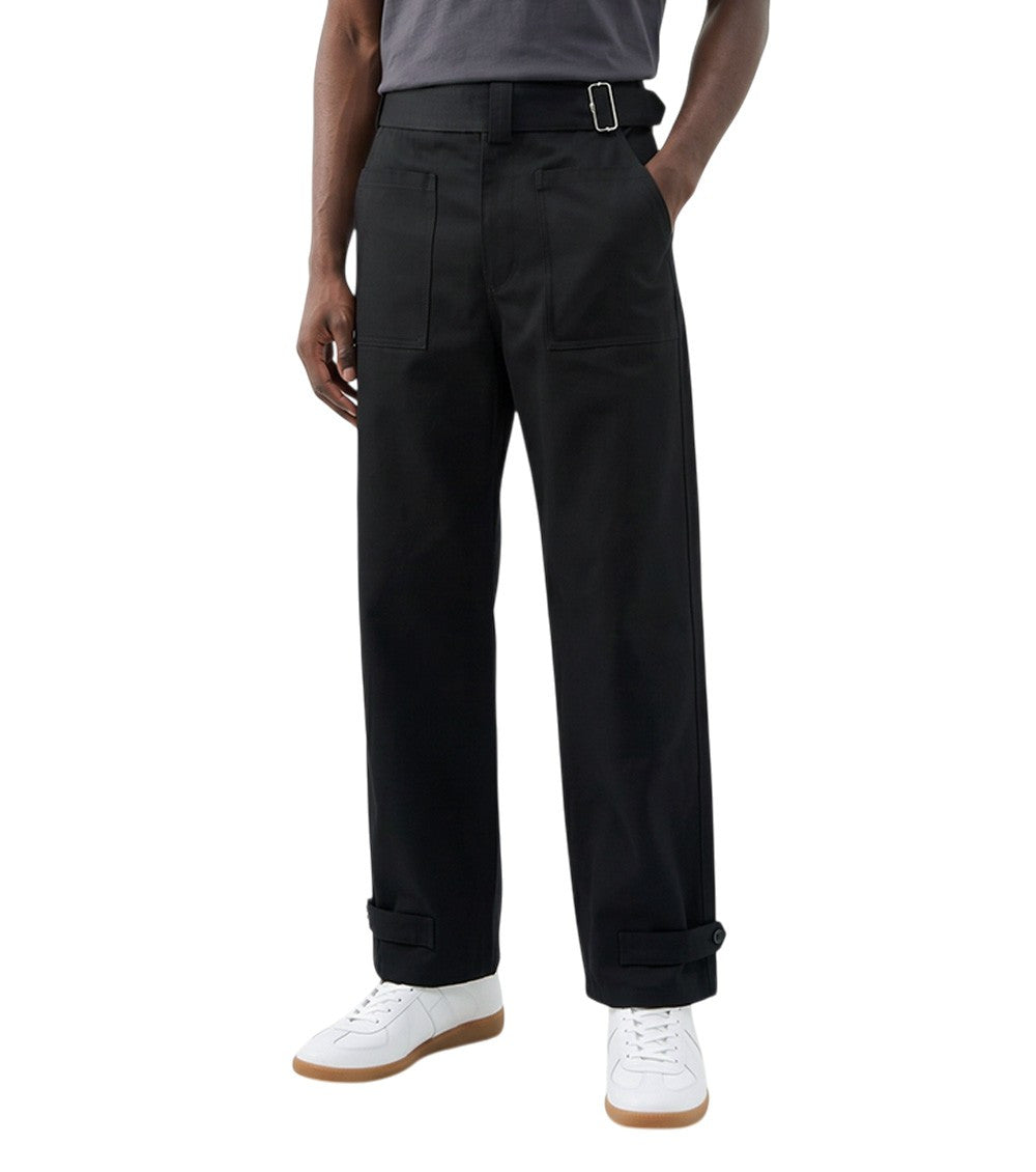 Black Straight Cargo Pants 2