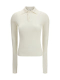 White Solid Shirt Collar Polo 1