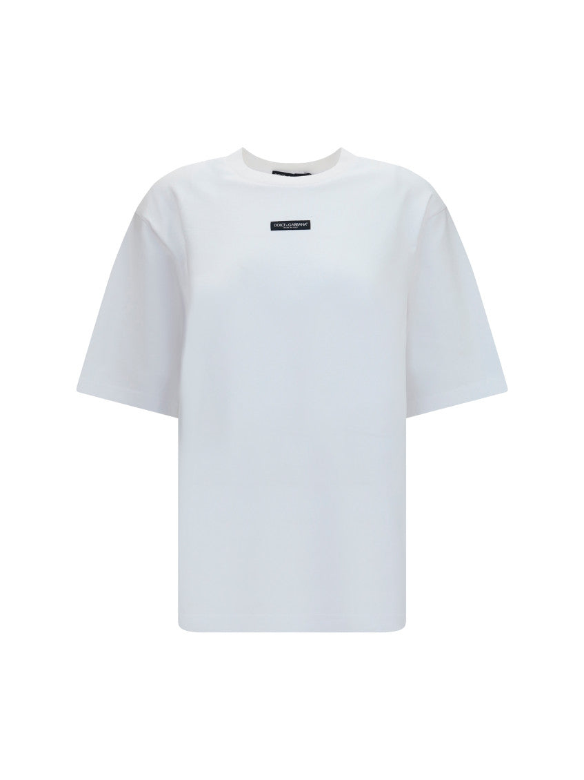 White Logo Crew Neck T-Shirt 1