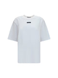 White Logo Crew Neck T-Shirt 1