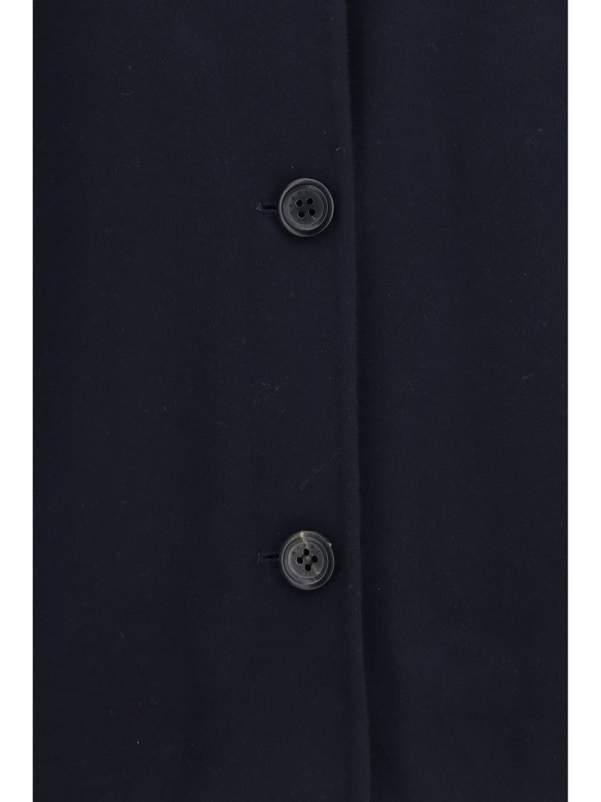 Blue Solid Shirt Collar Jacket 3