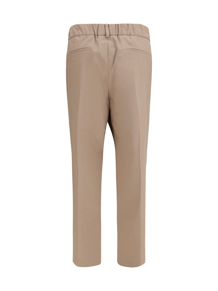Beige Straight Elasticated Pants 2