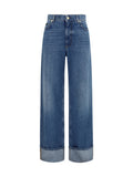 Blue Straight Low Rise Jeans 1