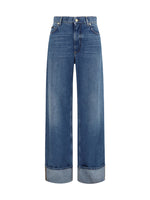 Blue Straight Low Rise Jeans 1