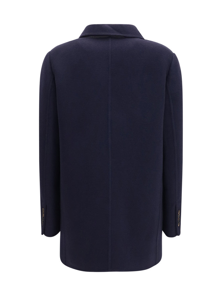 Navy Blue Notched Lapel Blazer 2
