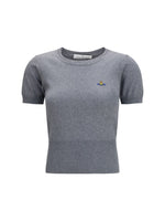 Grey Logo Crew Neck Top 1