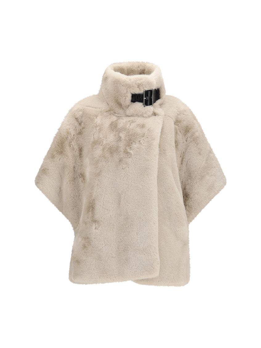 Off White Solid Mock Collar Jacket 1