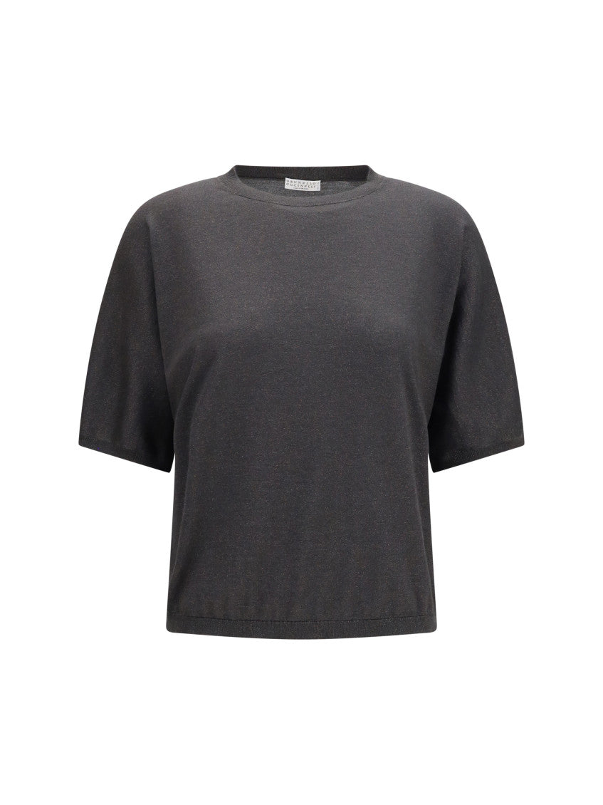 Grey Solid Round Neck Sweater 1