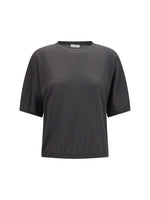 Grey Solid Round Neck Sweater 1