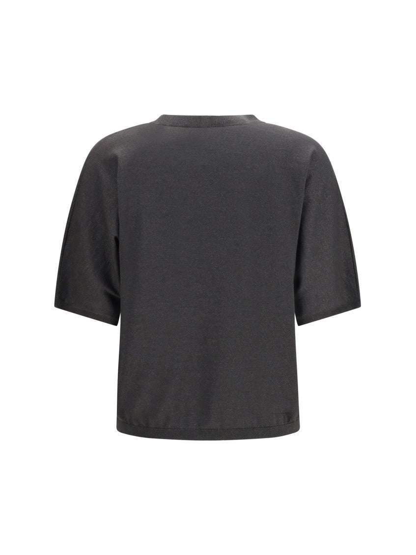Grey Solid Round Neck Sweater 2