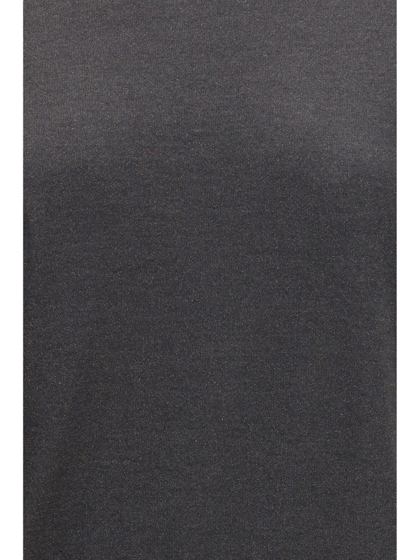 Grey Solid Round Neck Sweater 3
