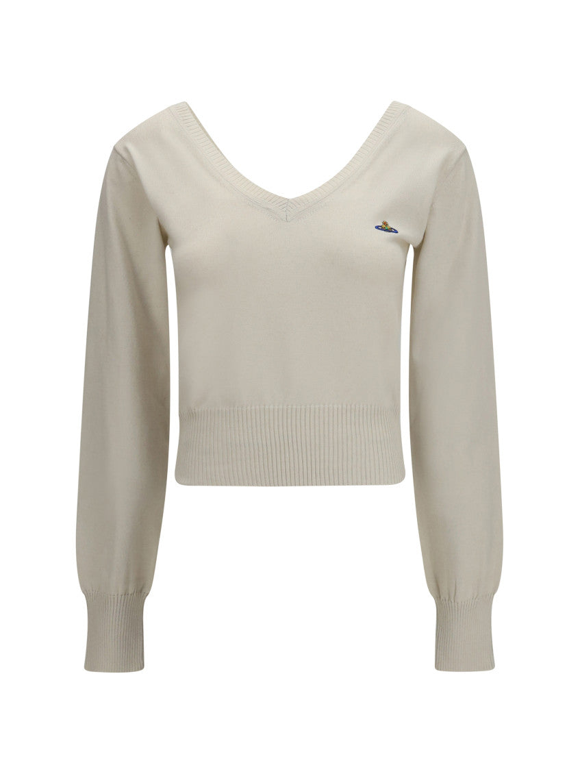 Off White Logo V Neck Sweater 1