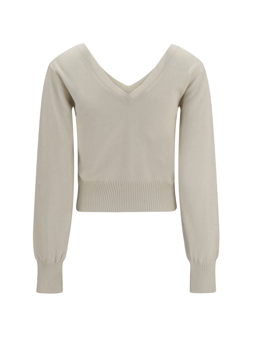 Off White Logo V Neck Sweater 2