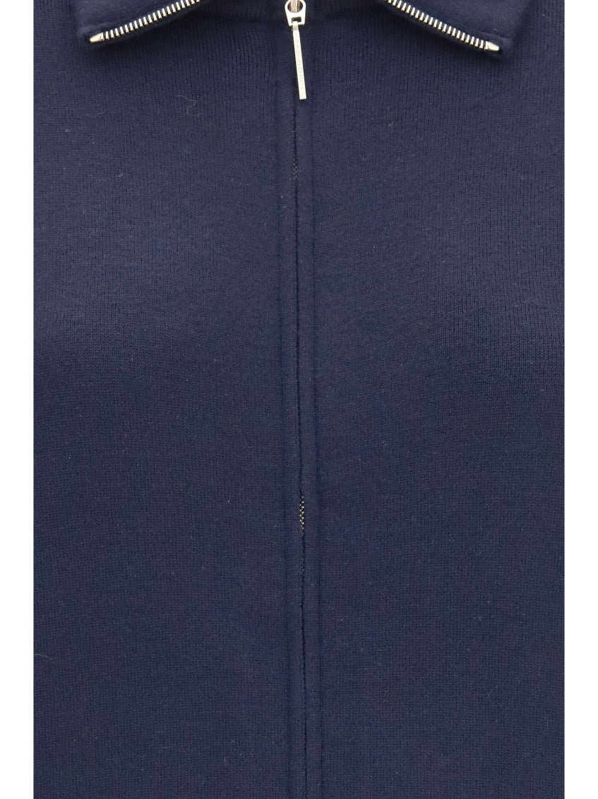 Blue Solid Shirt Collar Jacket 3