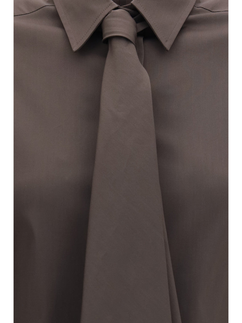 Brown Slim Solid Shirt 3
