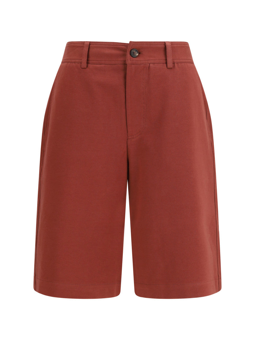 Red Solid Shorts 1
