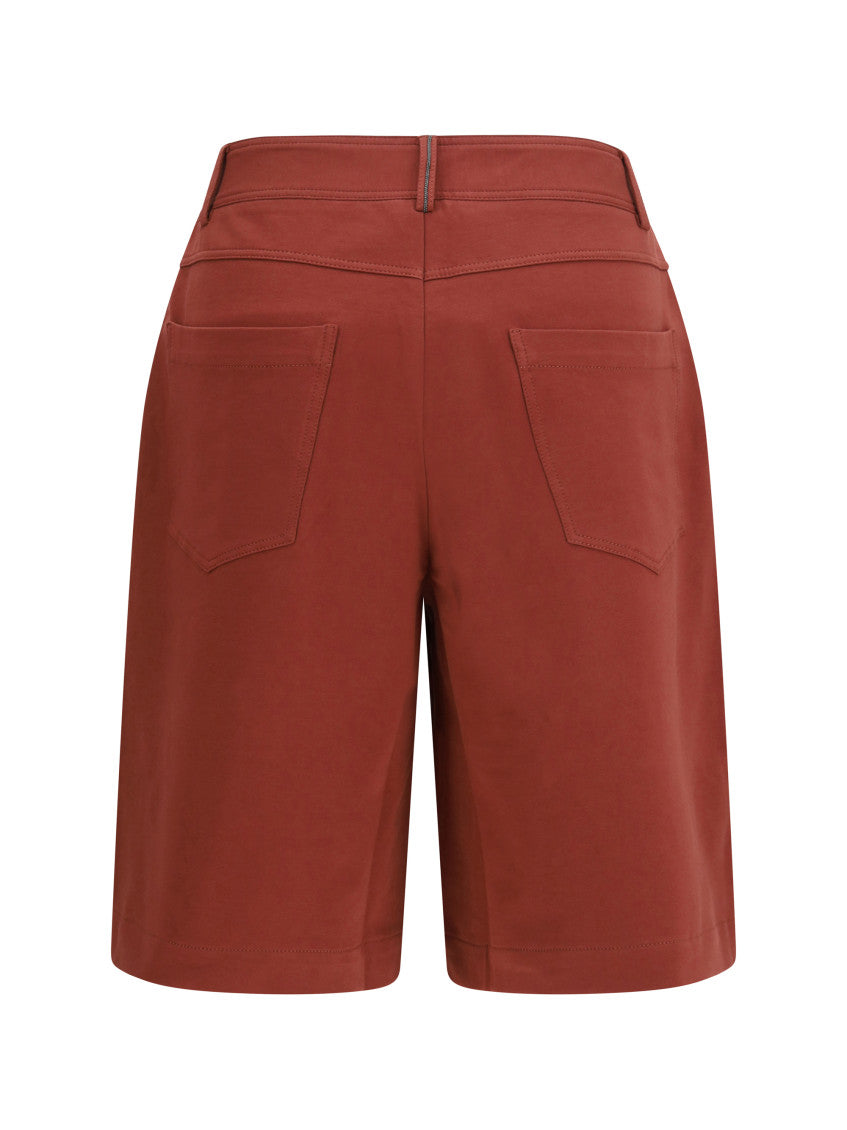 Red Solid Shorts 2