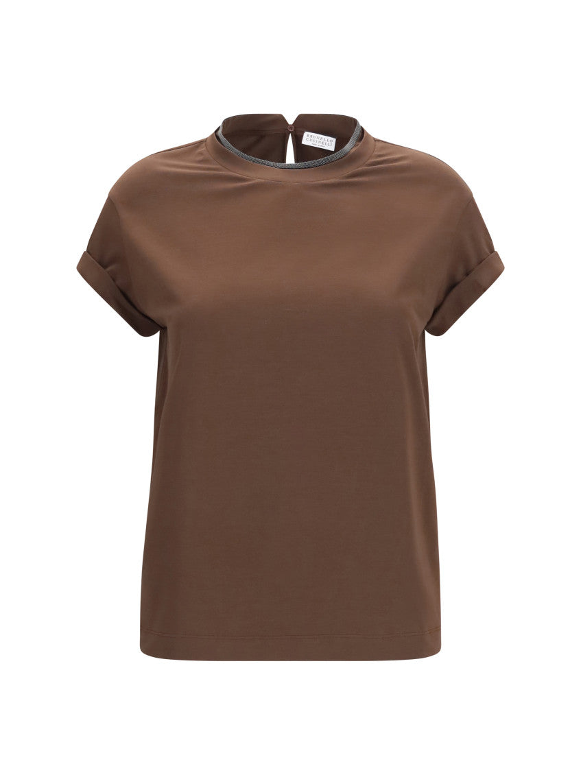Brown Round Neck T-Shirt 1