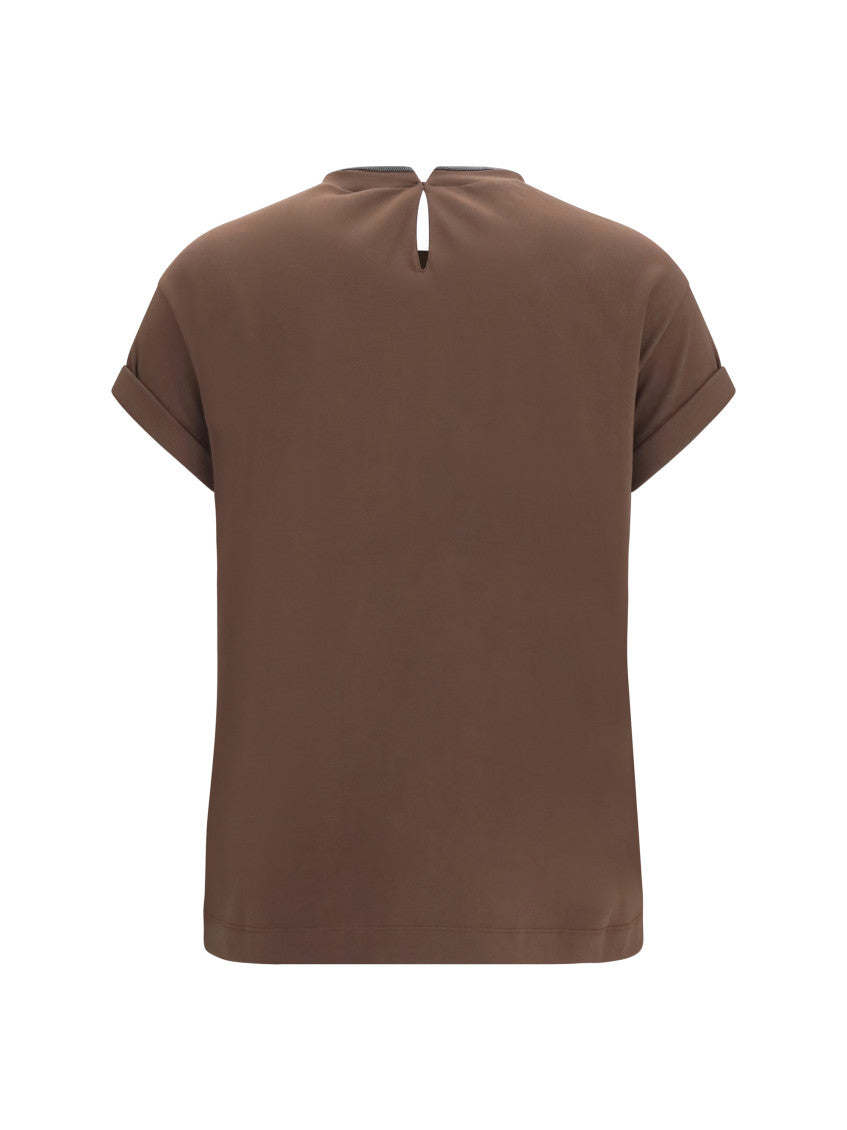 Brown Round Neck T-Shirt 2