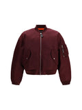 Maroon Relaxed Bomber Jacket 1
