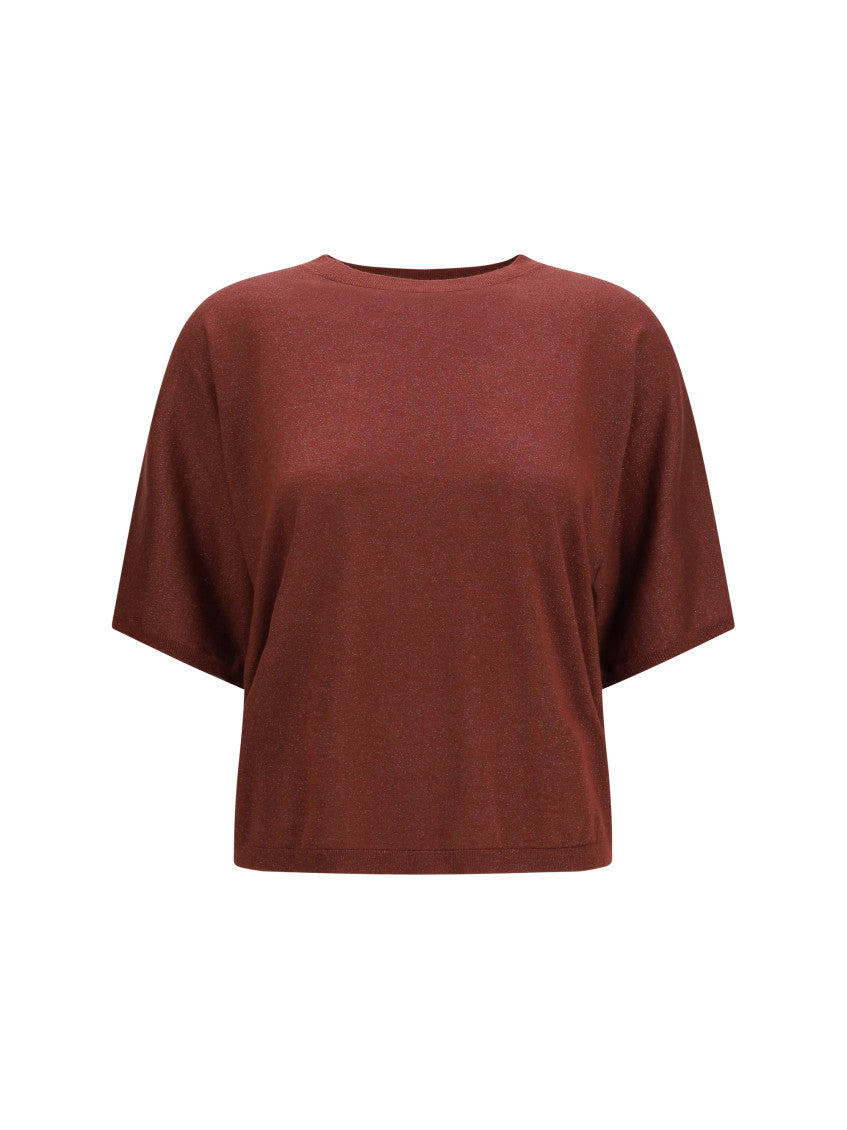 Maroon Solid Round Neck Sweater 1