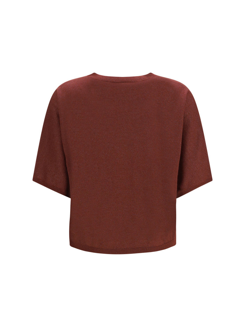 Maroon Solid Round Neck Sweater 2