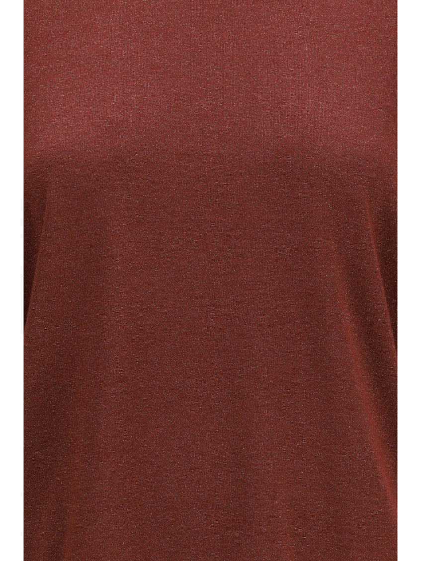 Maroon Solid Round Neck Sweater 3